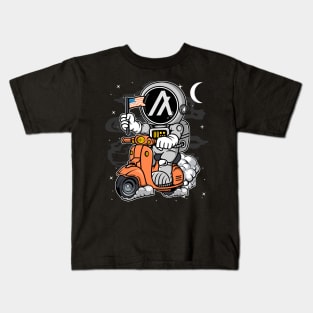 Astronaut Scooter Algorand ALGO Coin To The Moon Crypto Token Cryptocurrency Blockchain Wallet Birthday Gift For Men Women Kids Kids T-Shirt